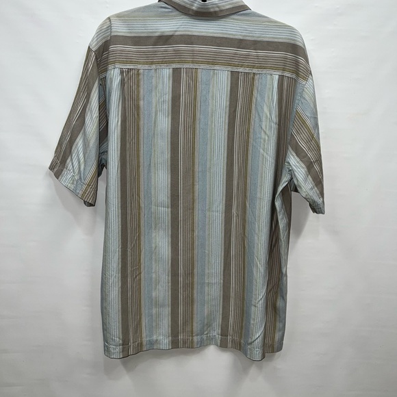 Tommy Bahama Shirt Mens Medium Multicolor Shirt Sleeve Silk Cotton Blend NWT - Picture 2 of 15